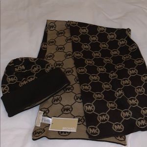 Michael Kors scarf and beanie set